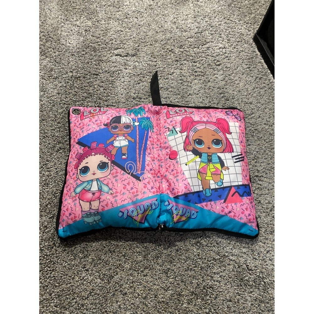LOL Surprise Squad Goals Travel Pillow Organizer Bag Pink Blue 80s Retro Style